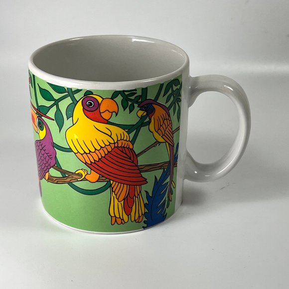 Parrot Bird Ceramic Coffee Tea Cup Mug Gift Collectible Gift - Picture 1 of 14